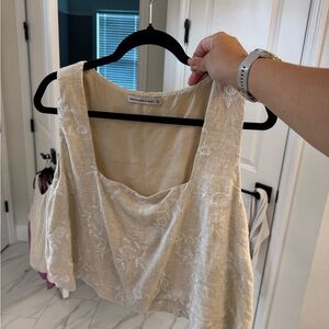 Abercrombie & Fitch Beige Floral Top